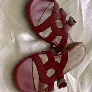 Red coach sandals